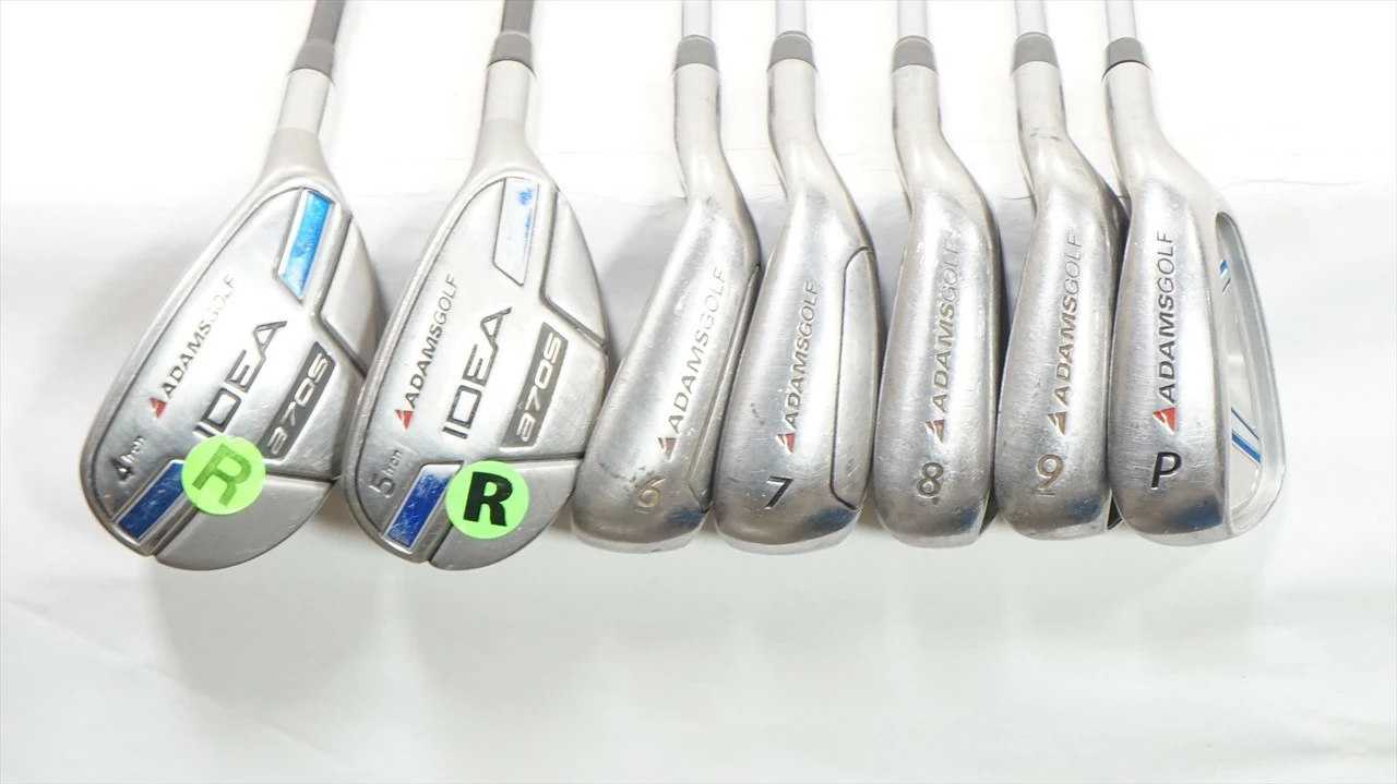 Adams Idea A7Os Combo Iron Set 4-5H 6-Pw Regular Flex Steel 0965231 Good