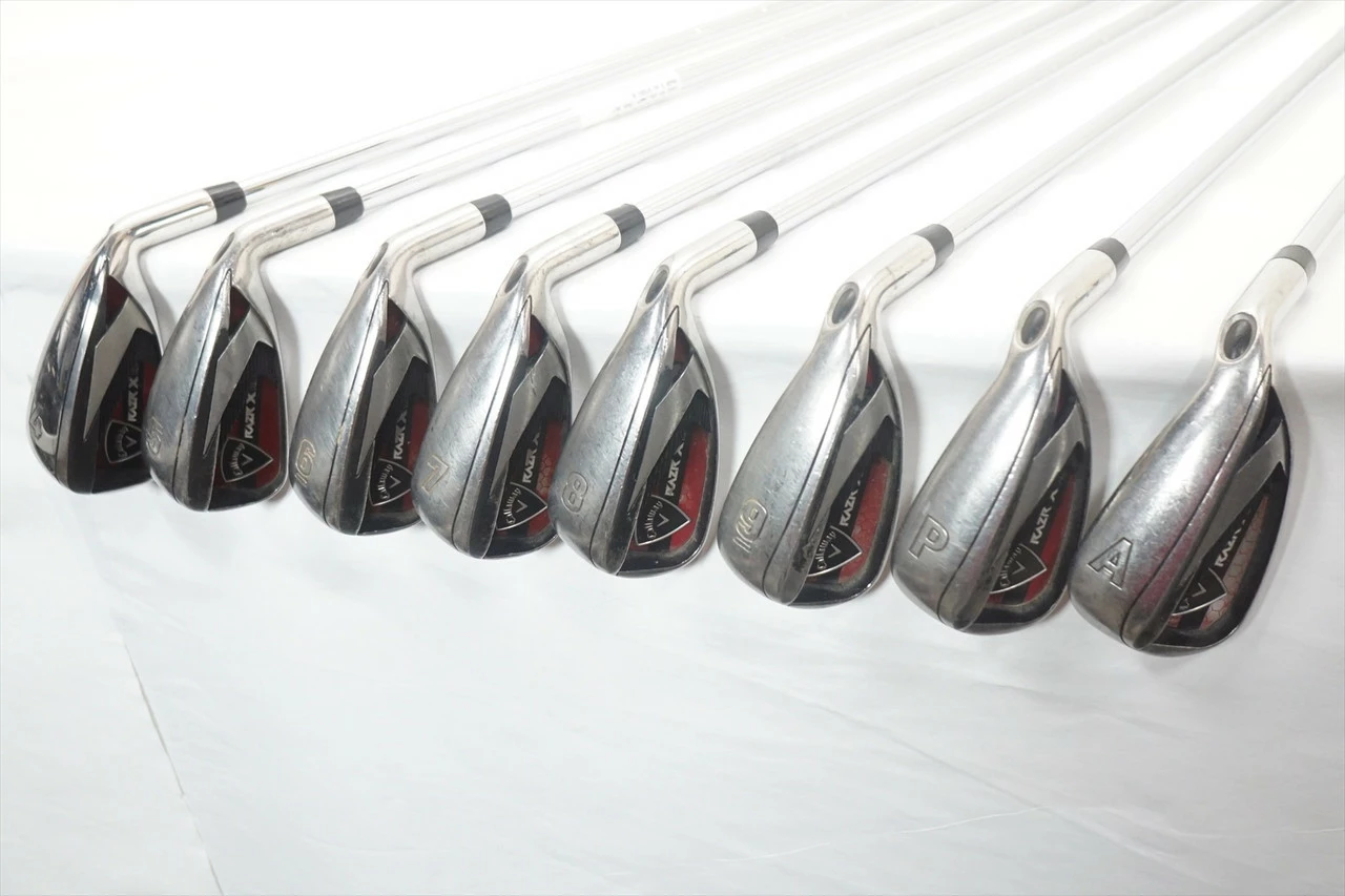 Callaway Razr X Hl Iron Set 4-Pw, Aw Uni T Temper Xp M-10 Steel 0966970 Good