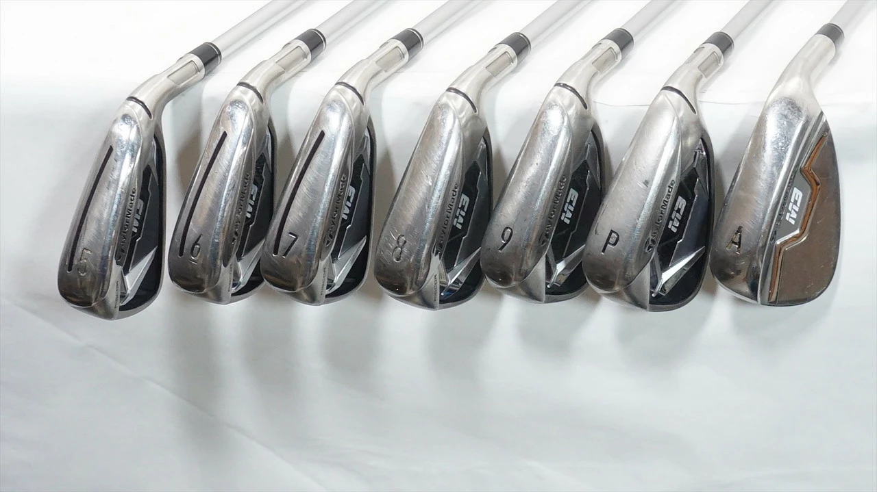 Taylormade M3 Iron Set 5-Pw, Aw Regular Flex Tensi Blue Graphite 0979708 Good