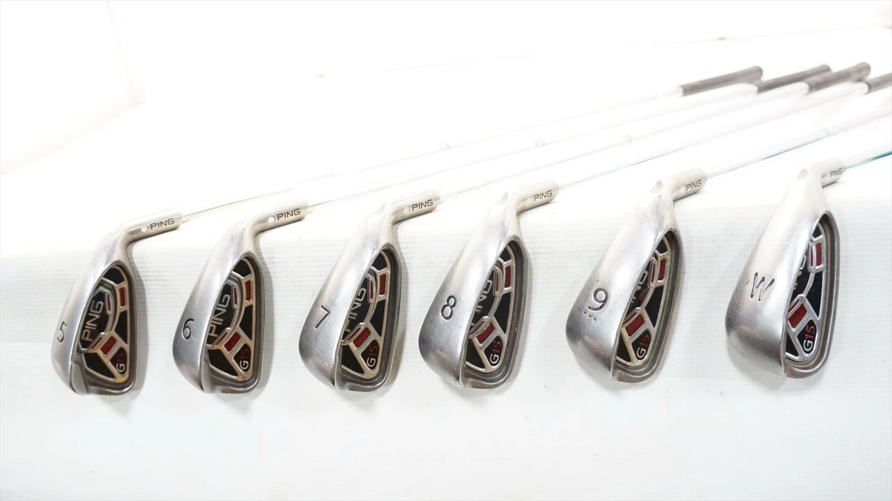 Ping G15 White Dot Iron Set 5-Pw Stiff Flex Awt Steel 0980578 Good