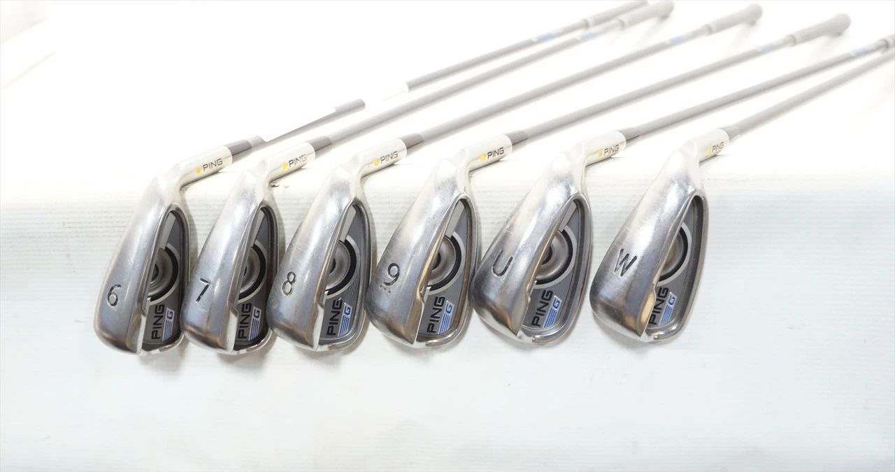 Ping G Yellow Dot Iron Set 6-Pw, Uw Regular Flex Cfs 70 Graphite 1003088 Good