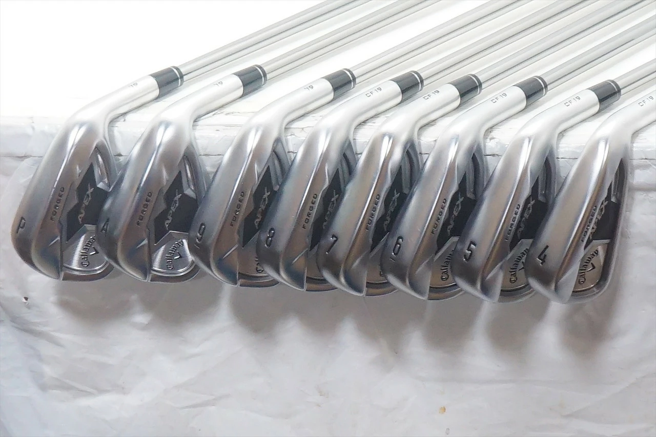 Callaway Apex 19 Iron Set 4-Pw, Aw Stiff Flex Catalyst 80 Graphite 1012869 Mint