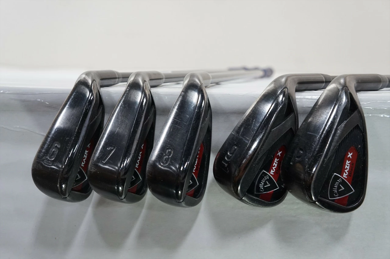 Callaway Razr X Black Iron Set 6-Pw Regular Flex Graphite 1015972 Good
