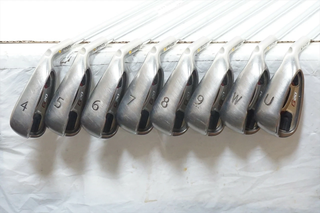 Ping G20 Yellow Dot Iron Set 4-Pw, Uw Stiff Flex Cfs Steel 1019724 Good