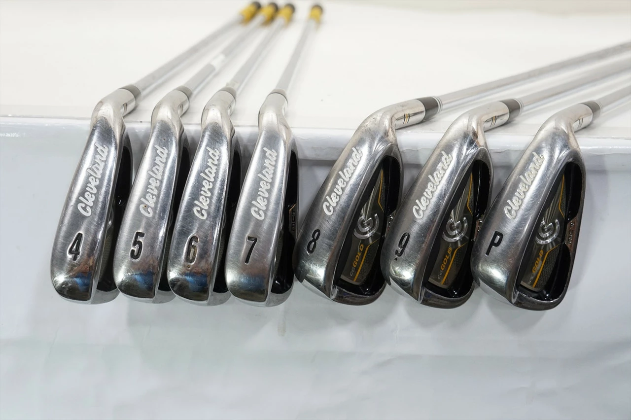 Cleveland Cg Gold Iron Set 4-Pw Uniflex Flex True Temper Steel 1020181 Good